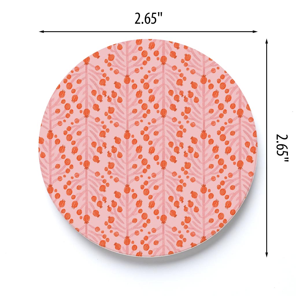 Car Coaster-Pretty Things Pink Pattern