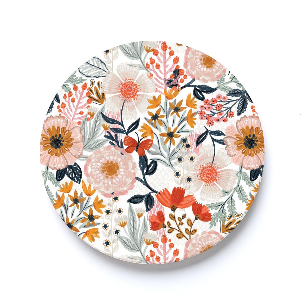 Car Coaster-Pretty Things Floral Pattern