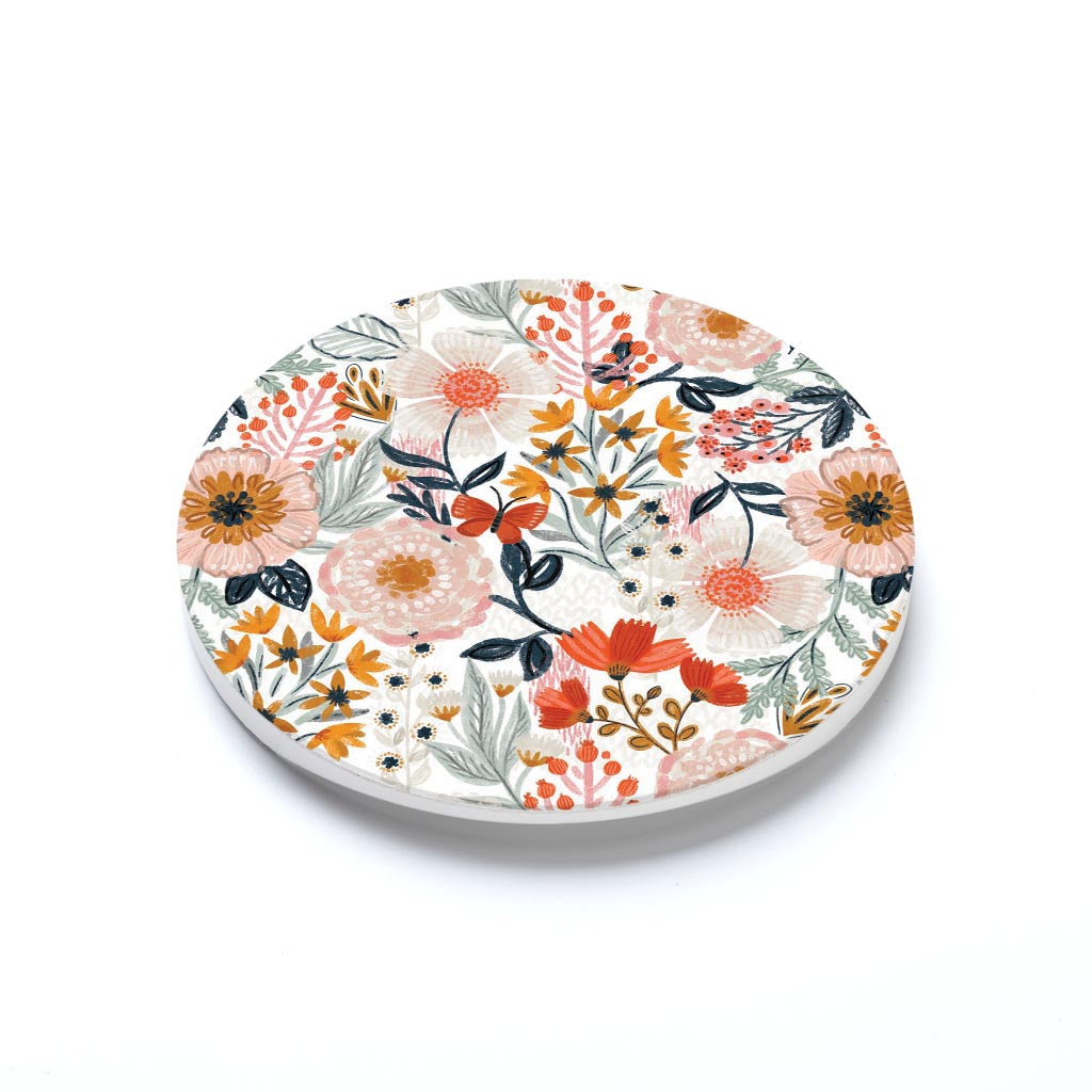 Car Coaster-Pretty Things Floral Pattern