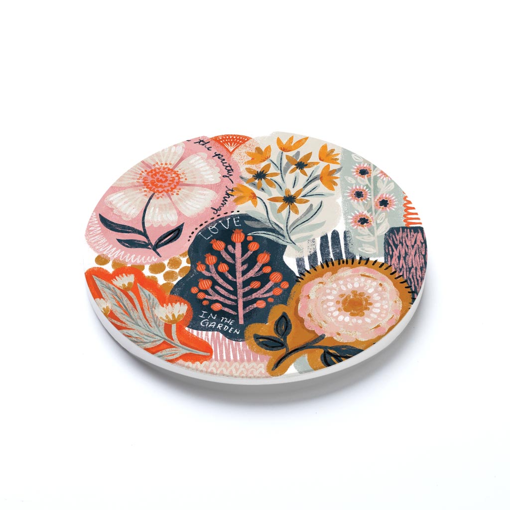 Car Coaster-Pretty Things Abstract Florals