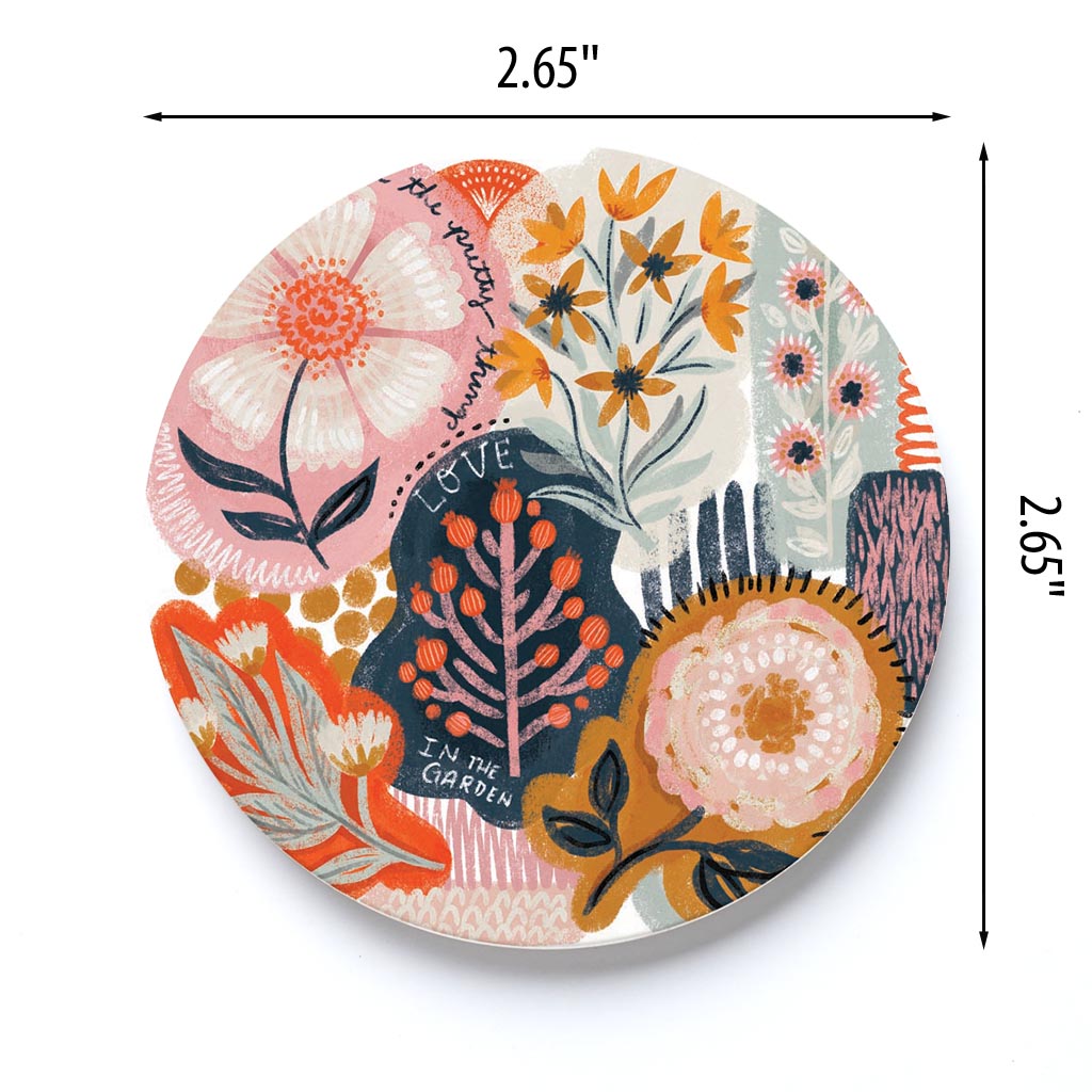 Car Coaster-Pretty Things Abstract Florals