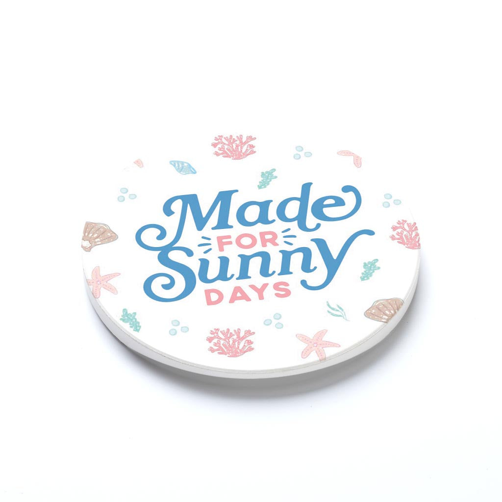 Car Coaster-Made For Sunny Days Pastel Shells -1