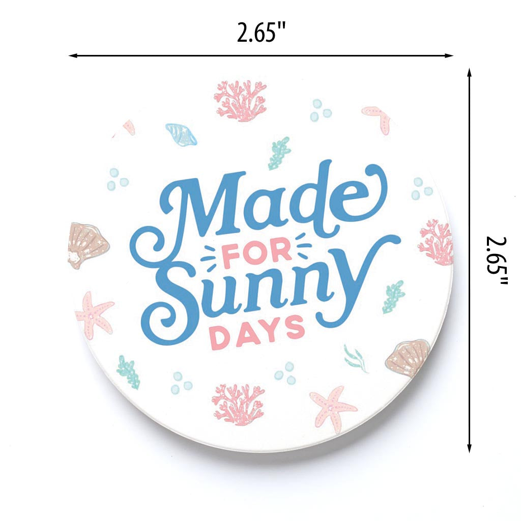 Car Coaster-Made For Sunny Days Pastel Shells -3