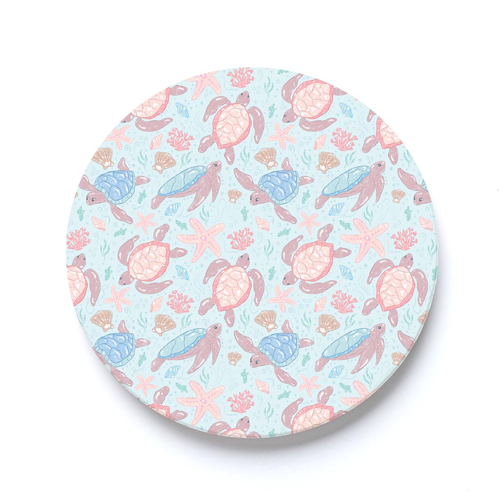 Car Coaster-Coastal Sea Turtles Pattern