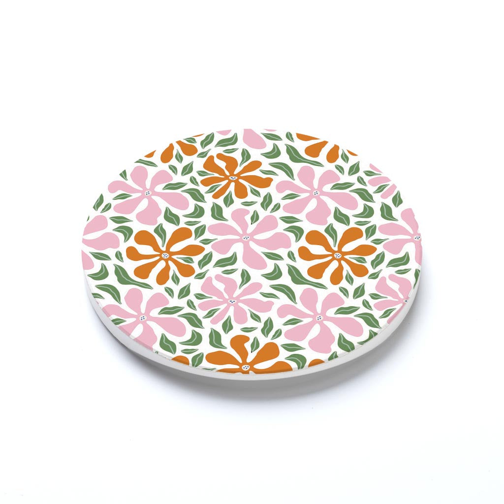 Car Coaster-Spring Abstract Floral Pattern