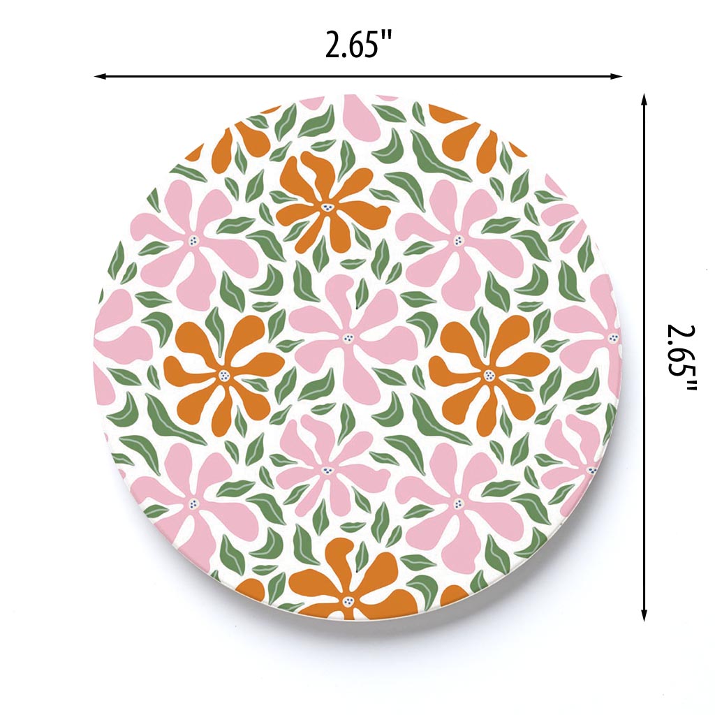 Car Coaster-Spring Abstract Floral Pattern