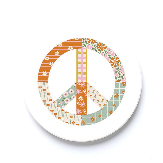 Car Coaster-Spring Patch Peace Sign