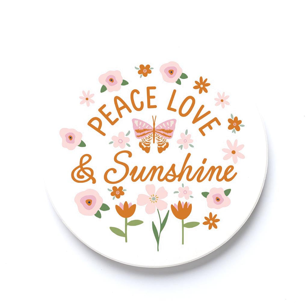 Car Coaster-Spring Peace Love & Sunshine