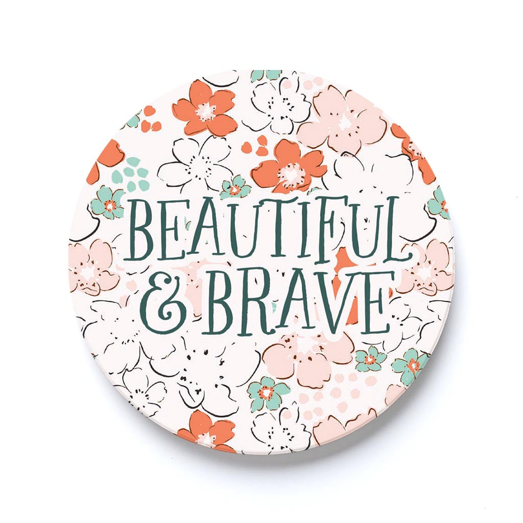 Car Coaster-Beautiful & Brave Floral Pattern -0