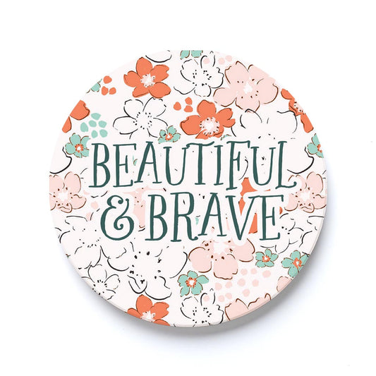 Car Coaster-Beautiful & Brave Floral Pattern -0