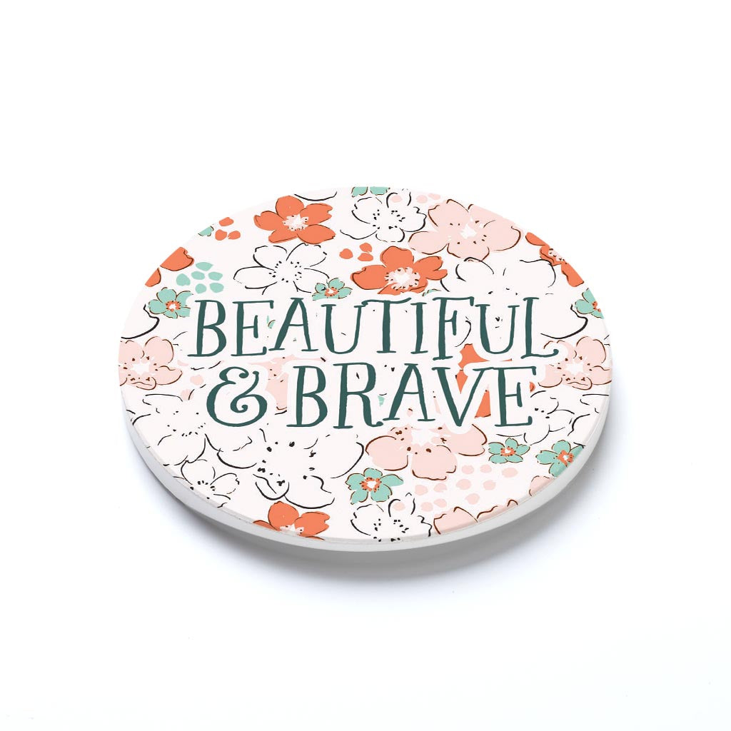 Car Coaster-Beautiful & Brave Floral Pattern -1