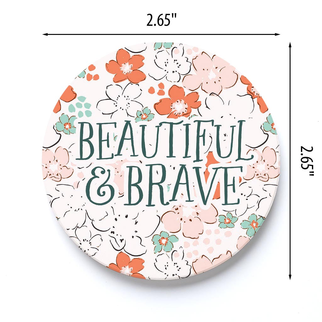 Car Coaster-Beautiful & Brave Floral Pattern -3