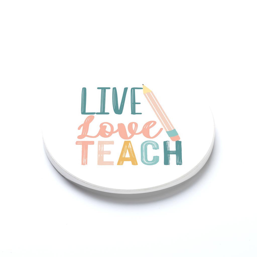 Car Coaster-Live Love Teach -1