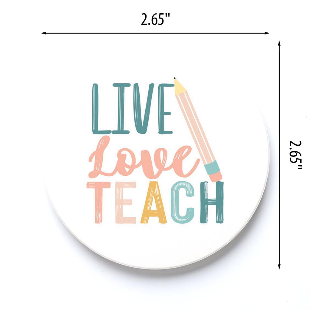 Car Coaster-Live Love Teach -3