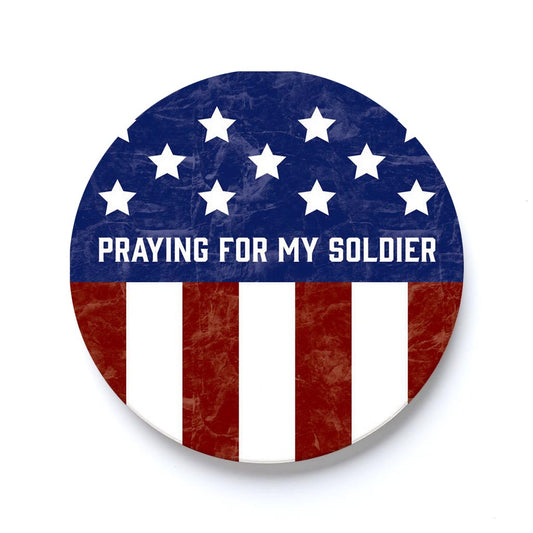 Car Coaster-Military Praying For My Soldier -0