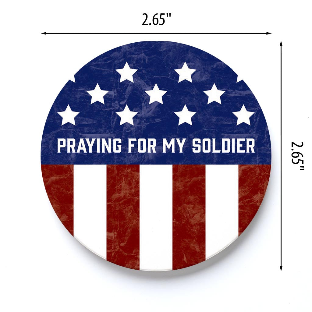 Car Coaster-Military Praying For My Soldier -3