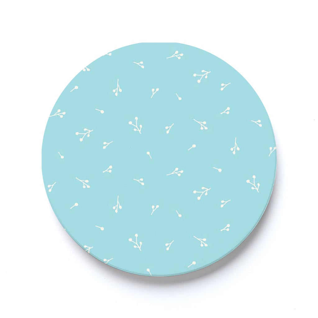 Car Coaster-Bright Whimsical Blue Pattern -0