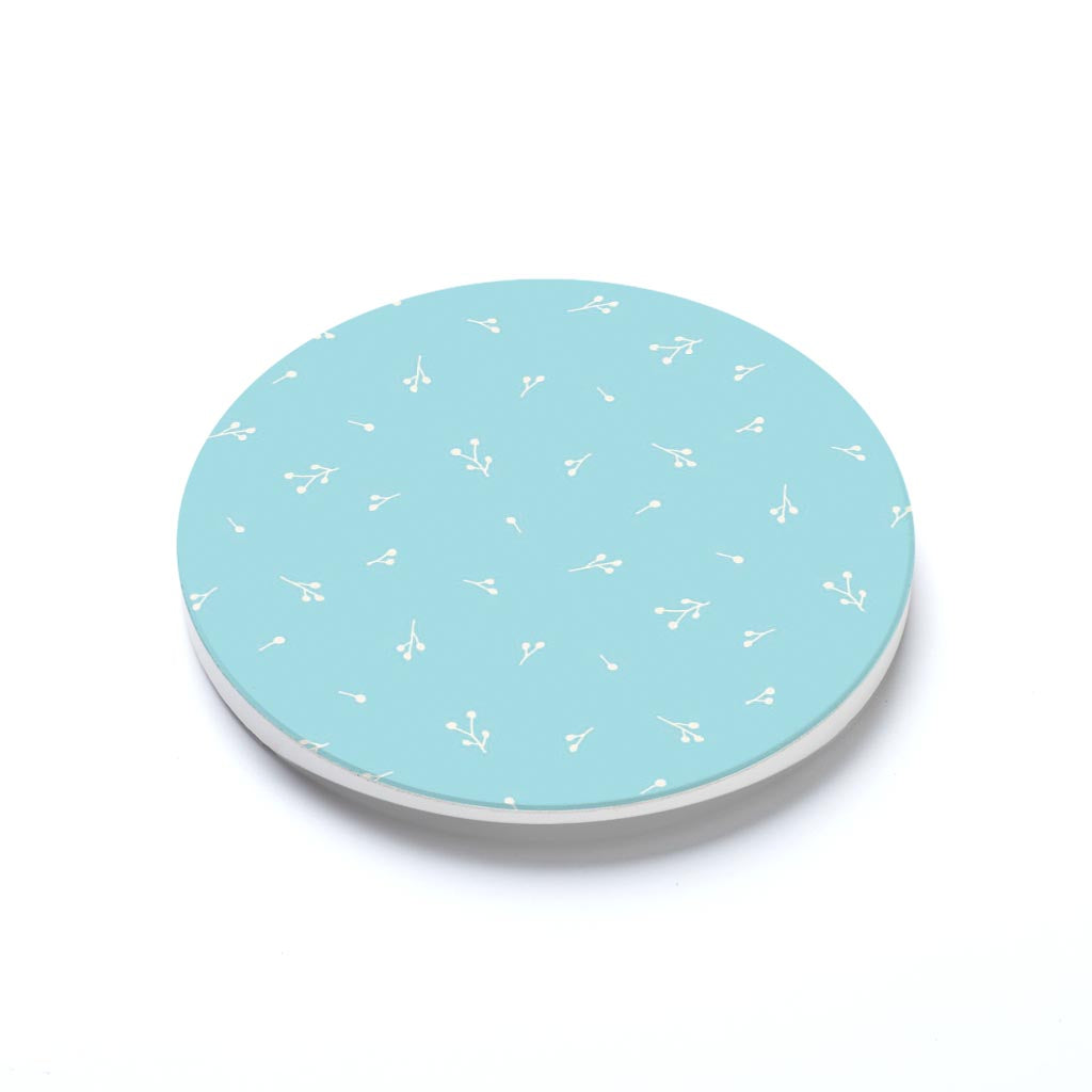 Car Coaster-Bright Whimsical Blue Pattern -1