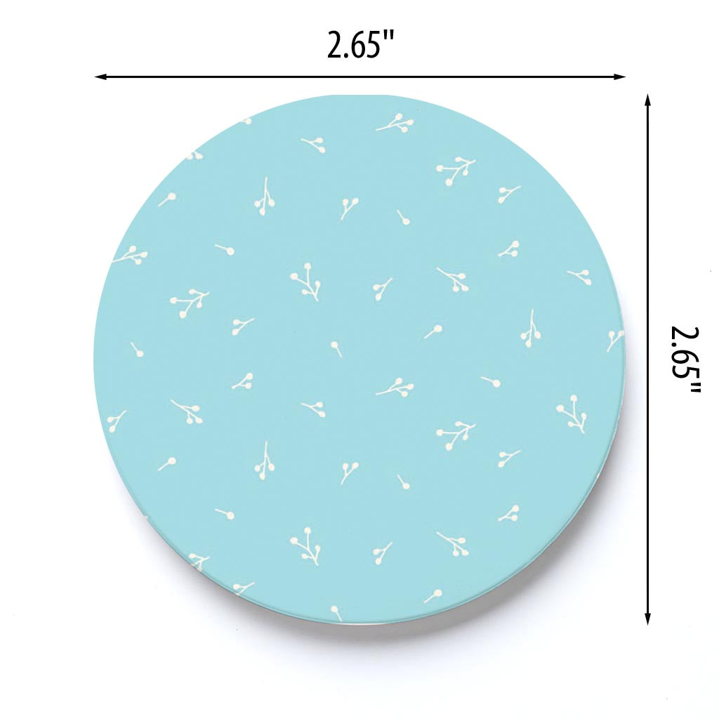 Car Coaster-Bright Whimsical Blue Pattern -3