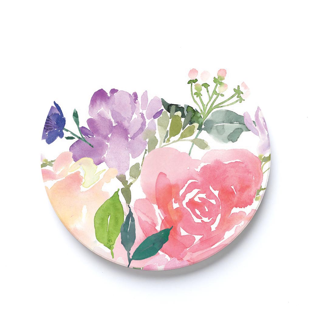 Car Coaster-Floral Watercolor Pattern 4 -0