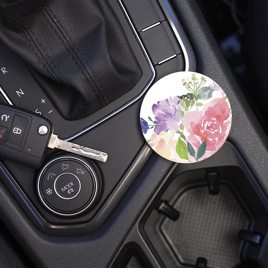 Car Coaster-Floral Watercolor Pattern 4 -5