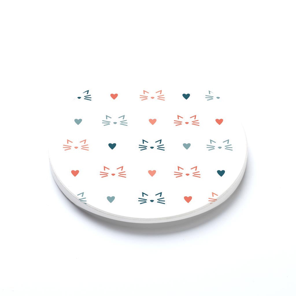 Car Coaster-Cat Heart Pattern -1