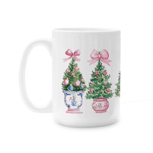 15oz Coffee Mug White-Blush & Baubles - A Grand Millennial Christmas -0