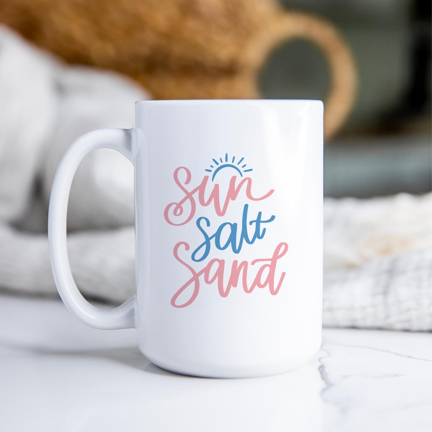 15oz Coffee Mug White-Sun Salt Sand -2