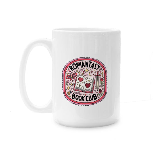 15oz Coffee Mug White-Romantasy Book Club -0