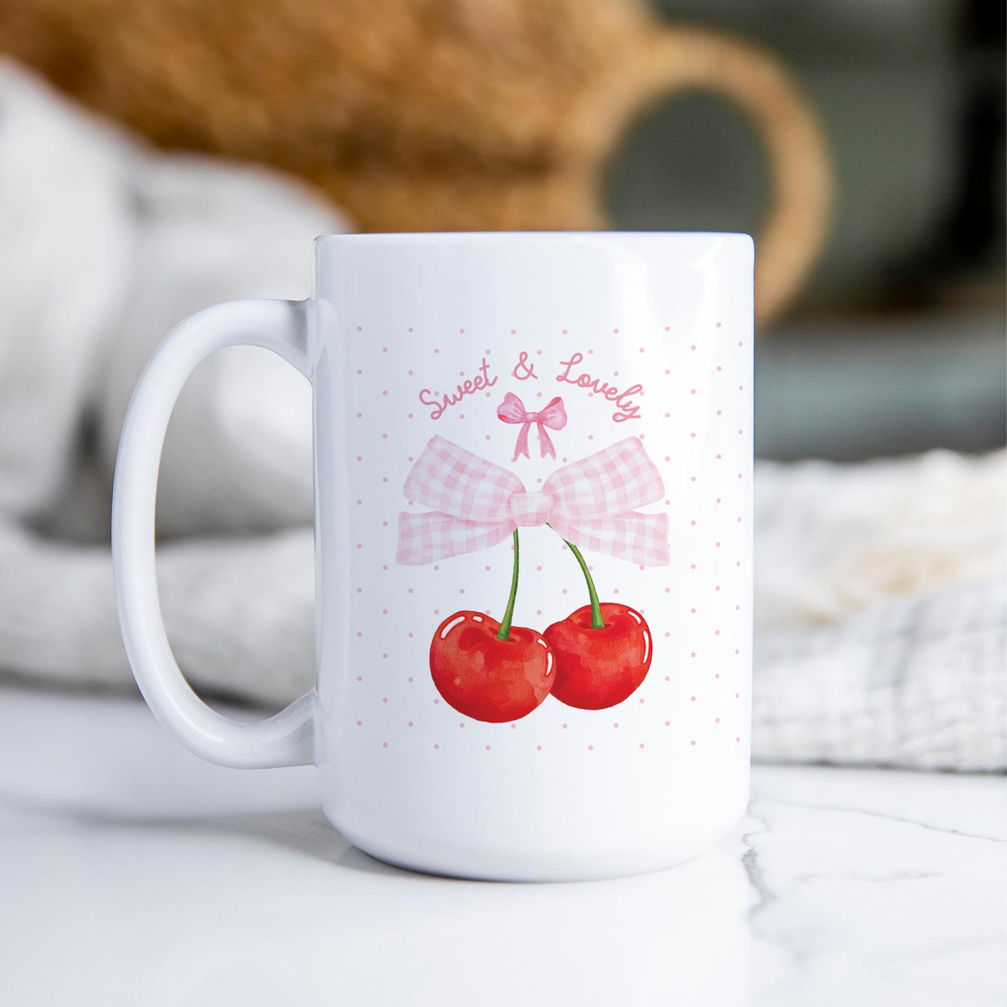 15oz Coffee Mug White-Sweet & Lovely