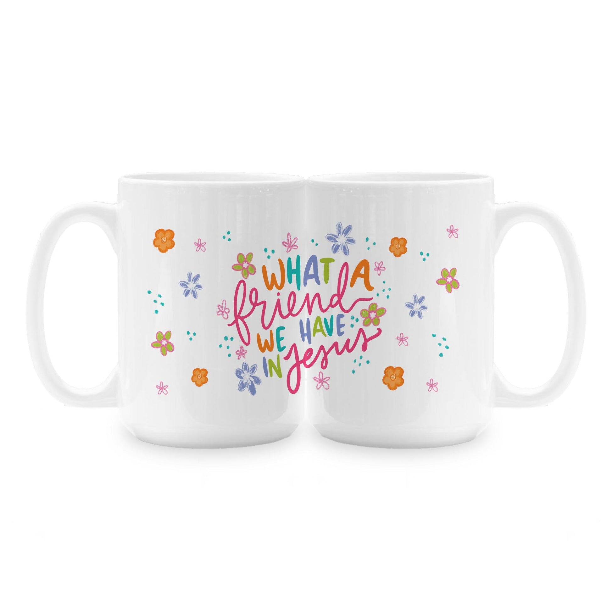 15oz Coffee Mug White-What A Friend We Have In Jesus -1