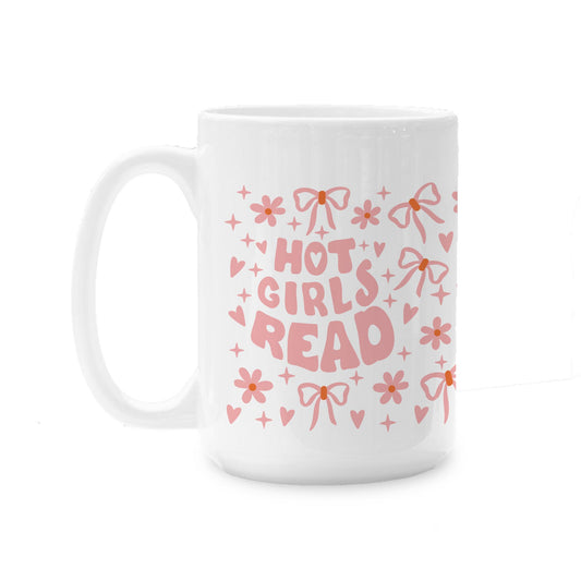 15oz Coffee Mug White-Hot Girls Read -0