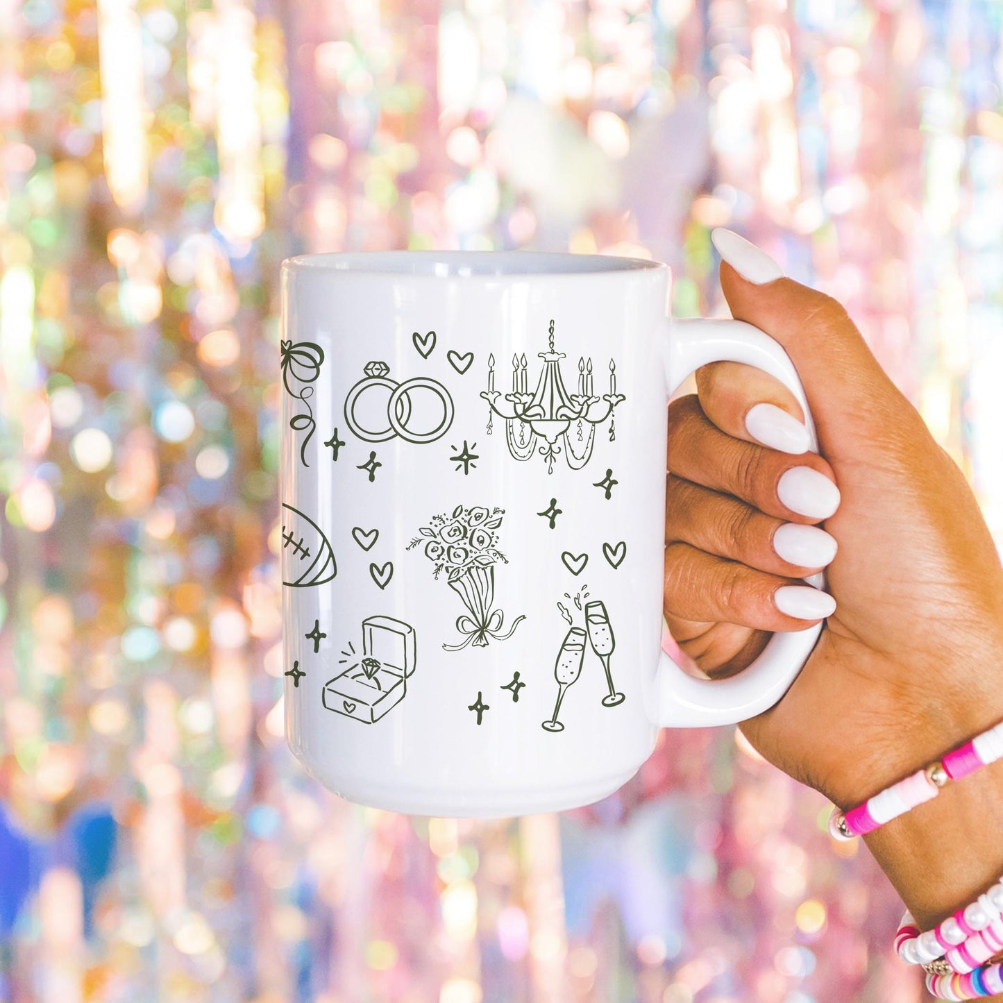 15oz Coffee Mug White-My English Teacher & Gym Teacher -4