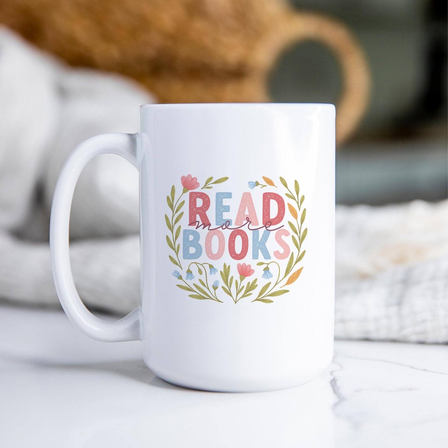 15oz Coffee Mug White-Pretty Little Chapters Read More Books -2
