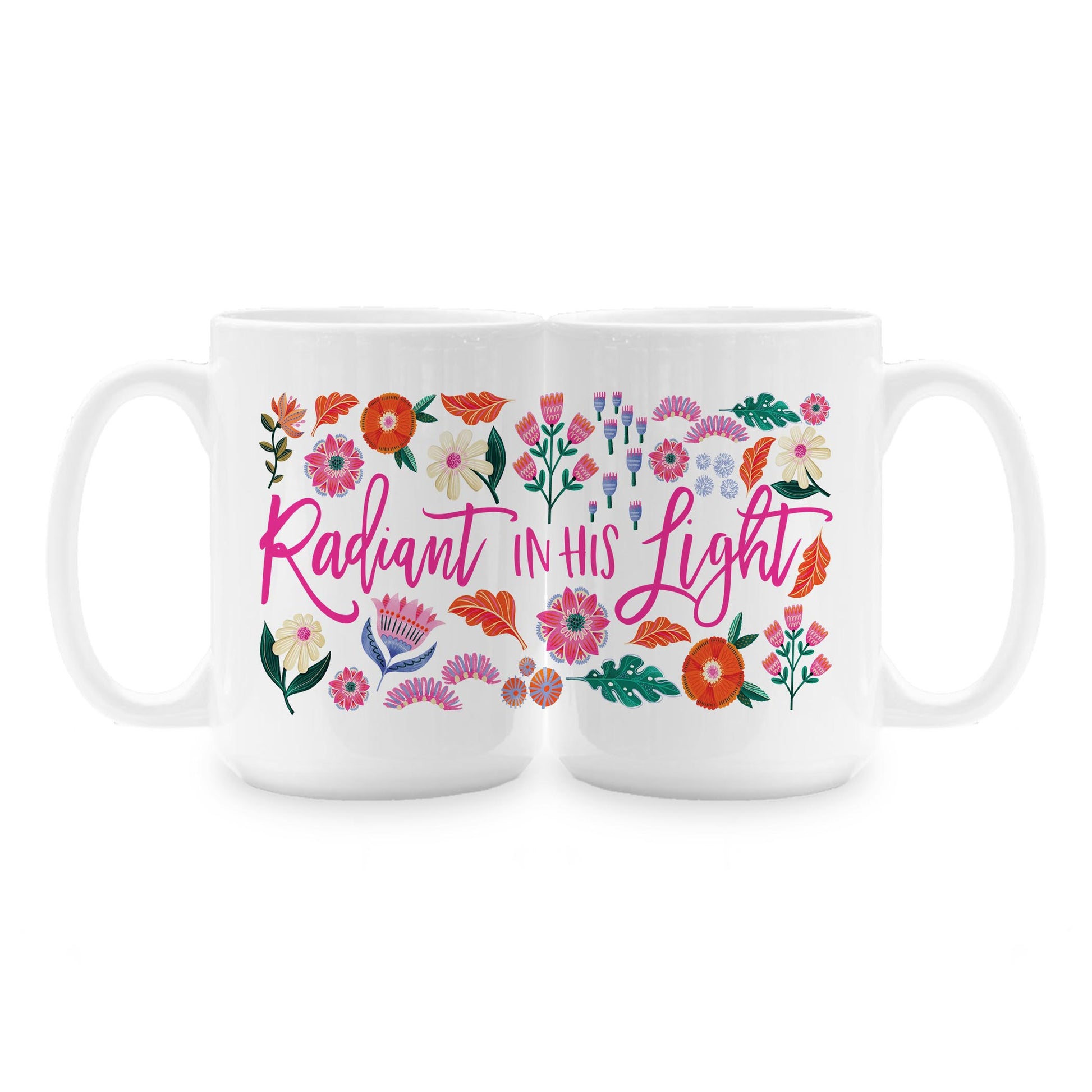 15oz Coffee Mug White-Radiant Hope Radiant In His Light -1