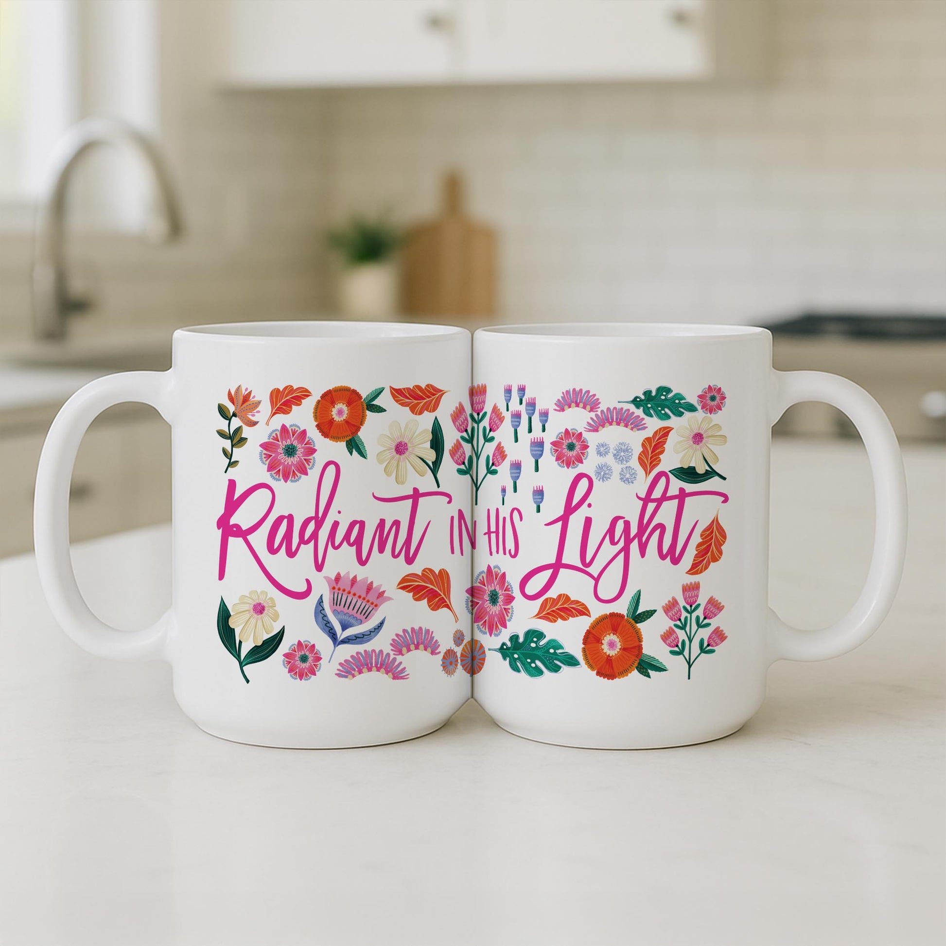 15oz Coffee Mug White-Radiant Hope Radiant In His Light -3