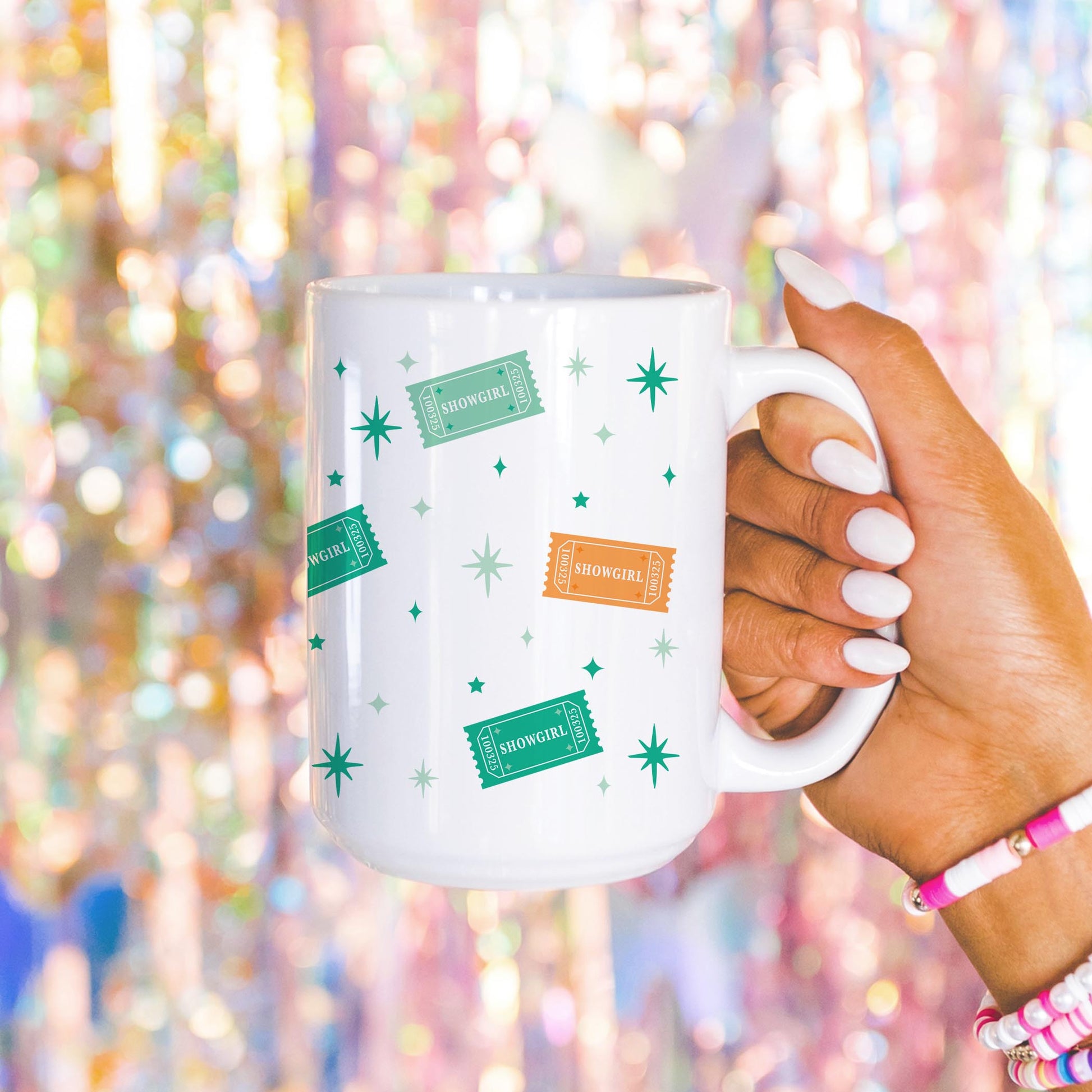 15oz Coffee Mug White-Showgirl Living My Showgirl Life -4