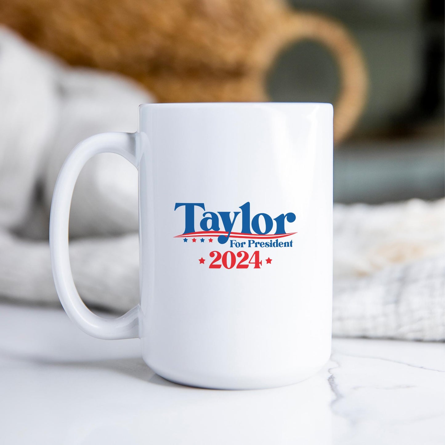 15oz Coffee Mug White-Taylor For President