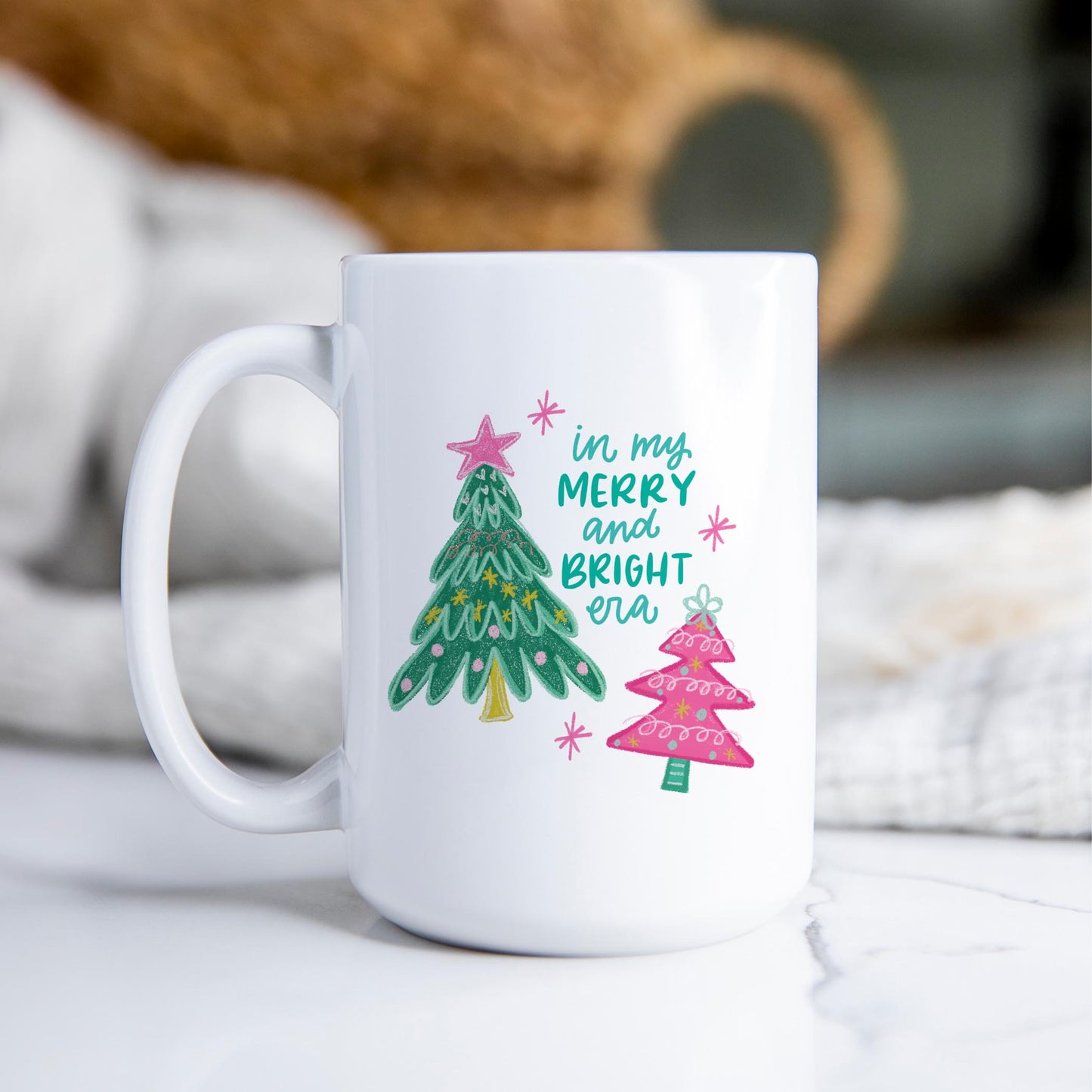 15oz Coffee Mug White-In My Merry & Bright Era