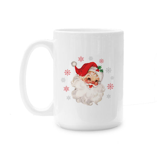 15oz Coffee Mug White-Classic Santa