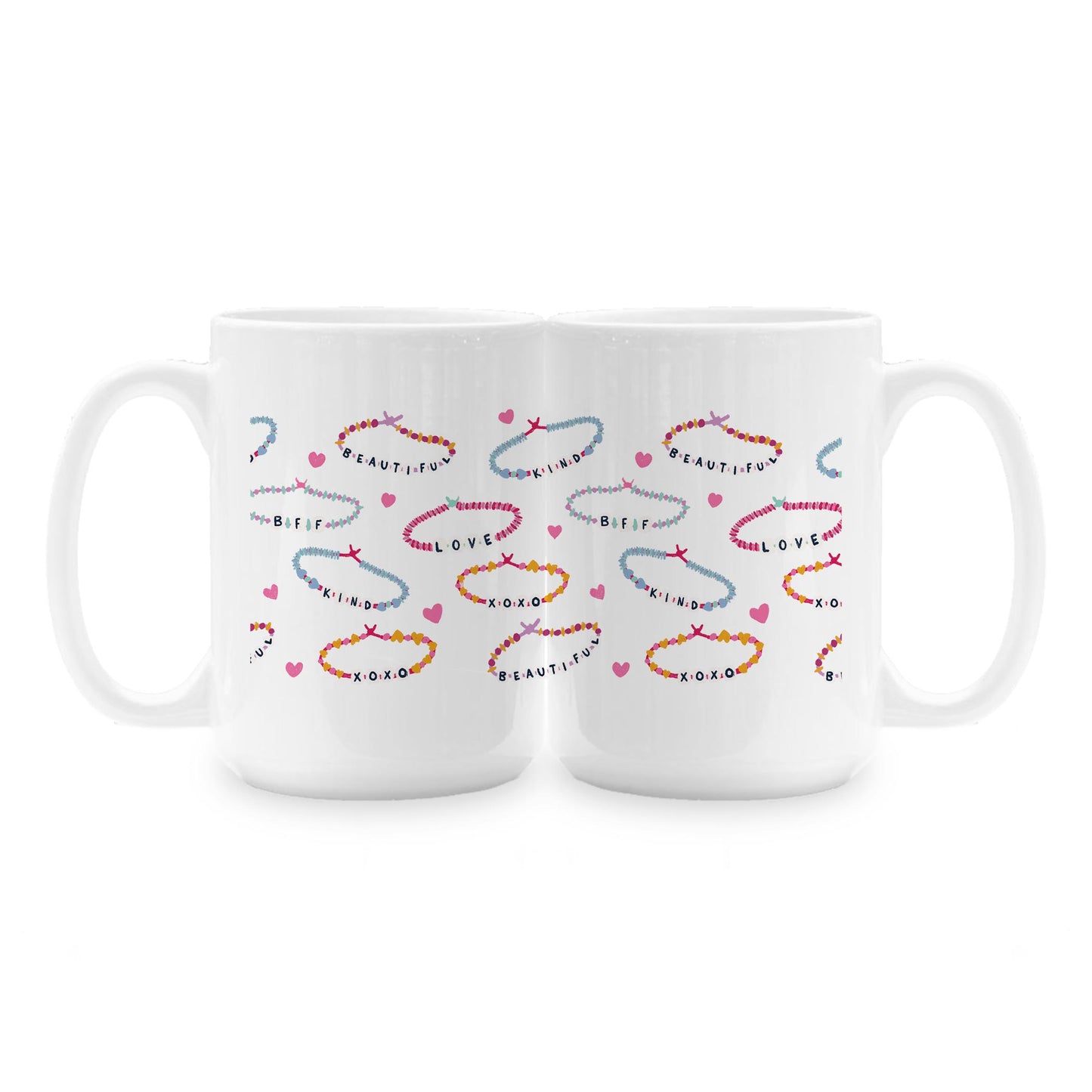 15oz Coffee Mug White-Friendship Bracelets