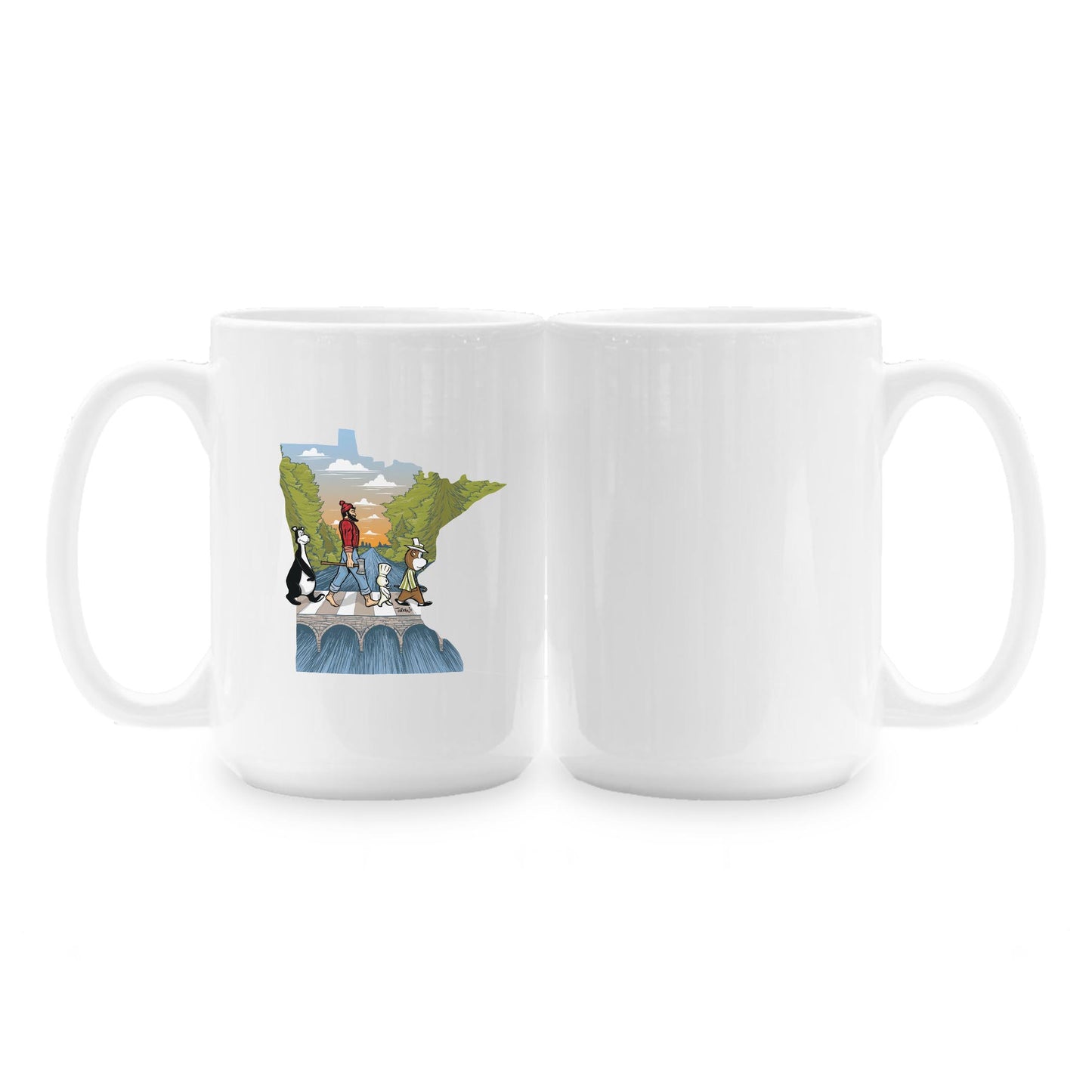 15oz Coffee Mug White-Minnesota Abbey Road
