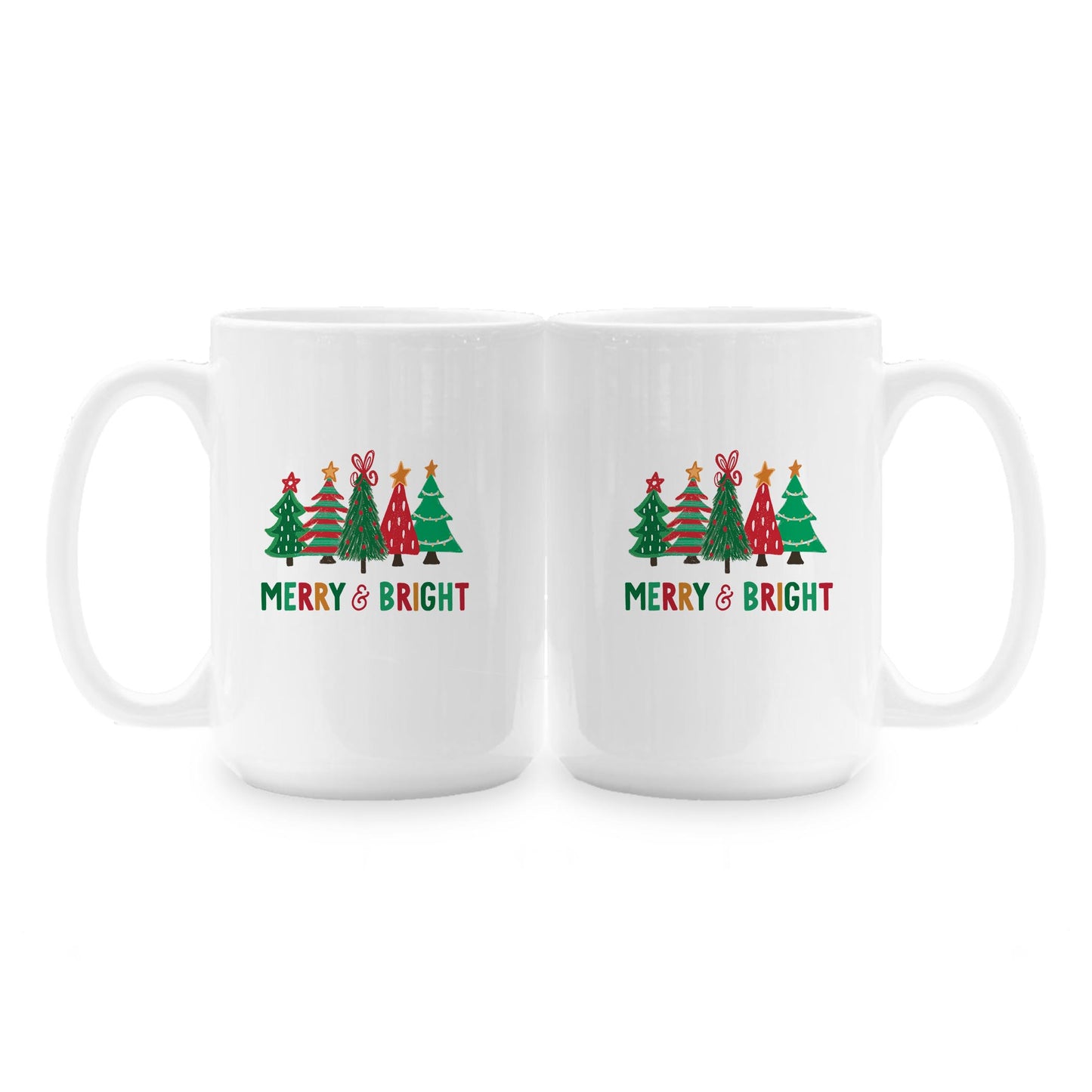 15oz Coffee Mug White-Whimsy Wonderland Traditional Merry & Bright -1