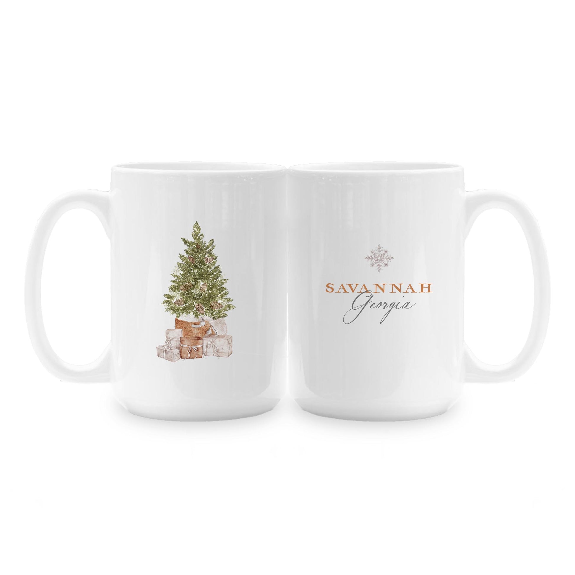 15oz Coffee Mug White-L+L Cottage Tree -1