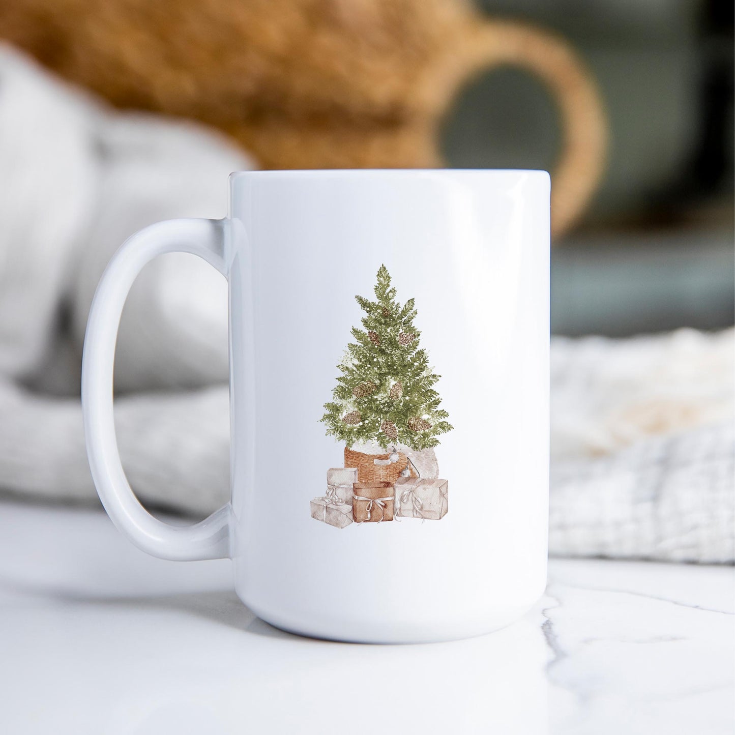 15oz Coffee Mug White-L+L Cottage Tree -2