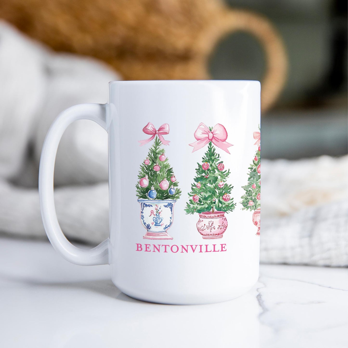 15oz Coffee Mug White-Love+Local Blush & Baubles - A Grand Millennial Christmas -2