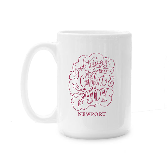 15oz Coffee Mug White-Love + Local Winterberry -0
