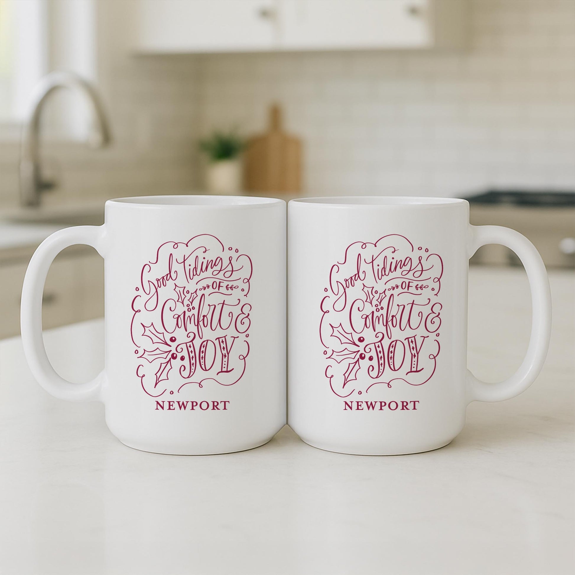 15oz Coffee Mug White-Love + Local Winterberry -3