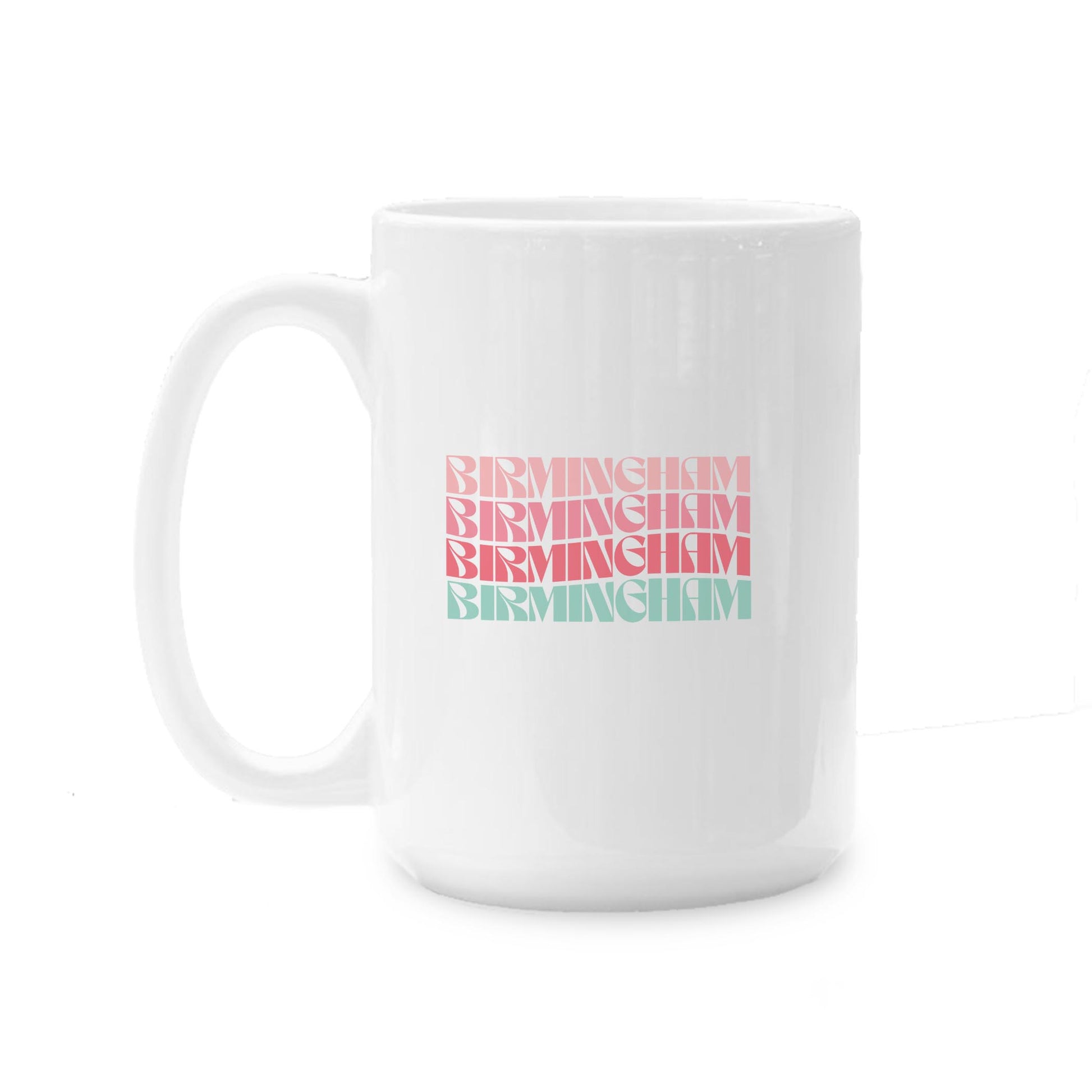 15oz Coffee Mug White-L+L Retro Wave -0