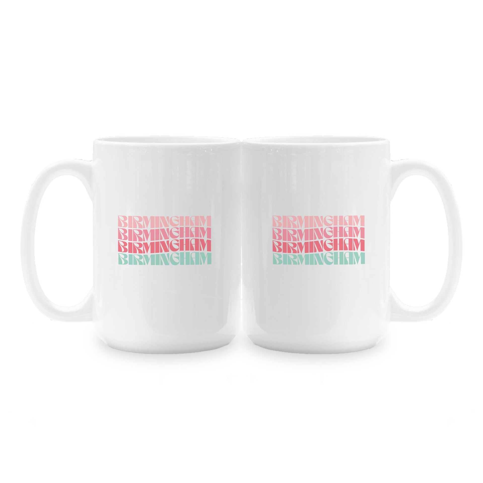 15oz Coffee Mug White-L+L Retro Wave -1